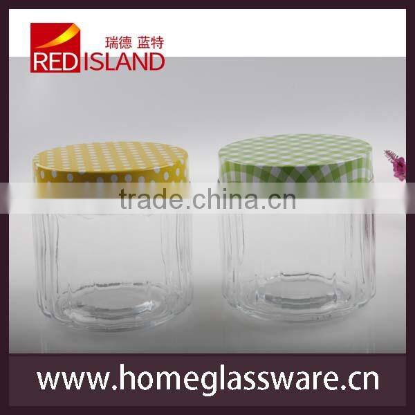 glass candle jars and lids,decorative glass jars and lids,high quality glass storage jar
