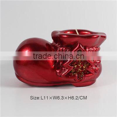 11*6.3*6.2 ceramic boot candle holder