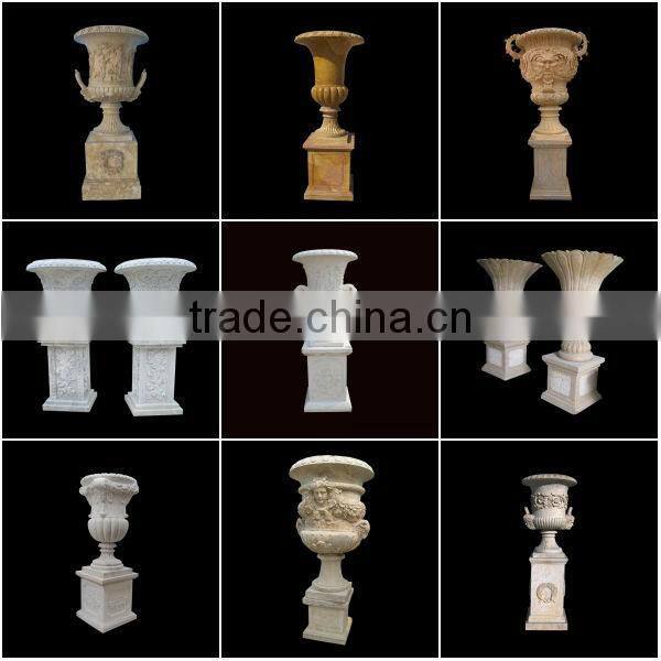 Outdoor Natural Stone Planter Carving