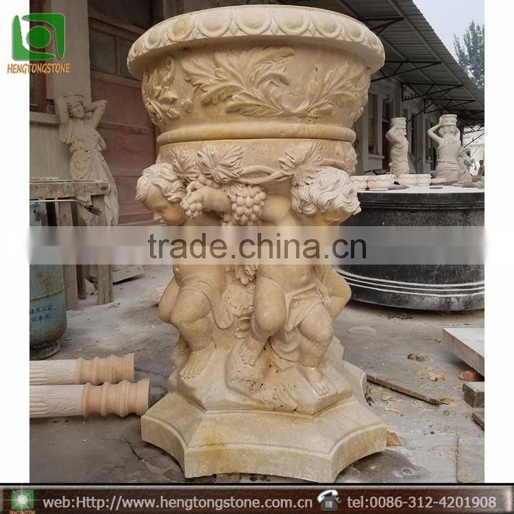 Natural Stone Home Garden Flowerpot