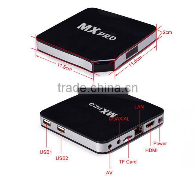 Factory Price Amlogic S805 MX Pro Android 4.4.2 Smart TV Box with BT 4.0