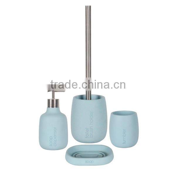 2015 new design high quality polyresin hotel accessory bathroom set
