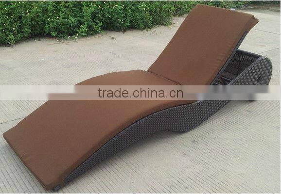 Hot sale rattan outdoor pool sunbed garden furniture chaise lounge