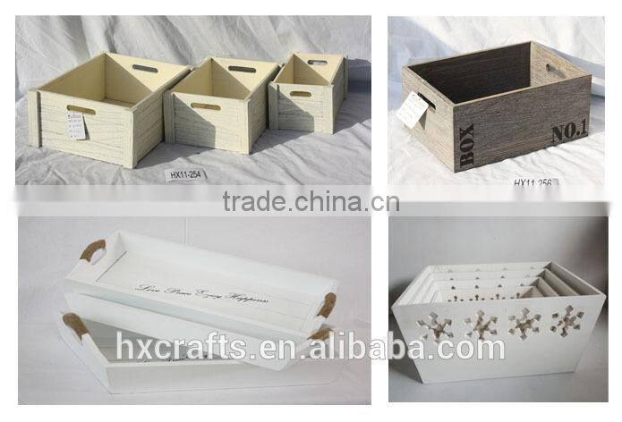 Factory Price FSC White Wooden Tray S/3