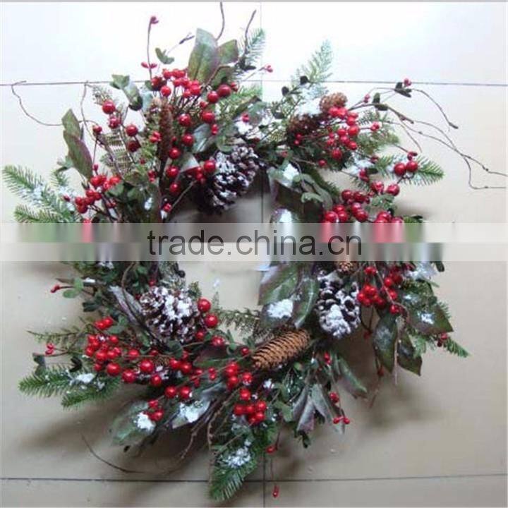 China factory supply crafts decorations wicker wreath for christmas market