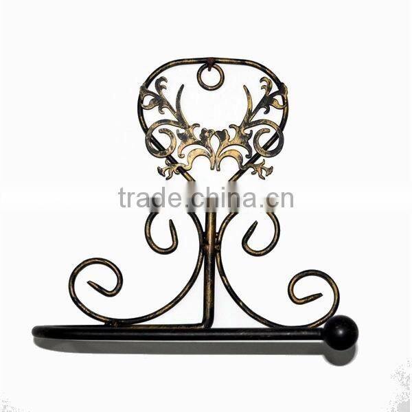 Metal bathroom towel rack