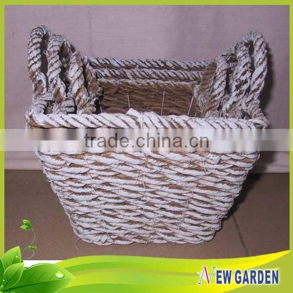 2015 New Style Cheapest Paper Rope Basket / Round Rattan Pot