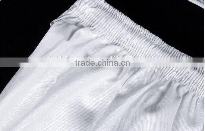 OEM cotton/polyester wear resistant competition short sleeve taekwondo uniform for kids and adults