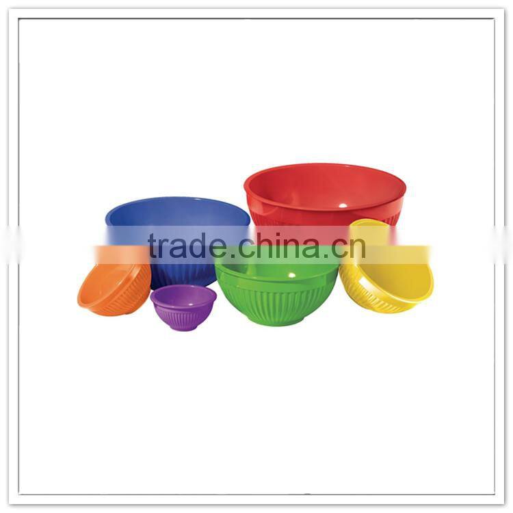 Sale price modern kitchen use bulk 100% melamine assorted color plastic mixing bowl set