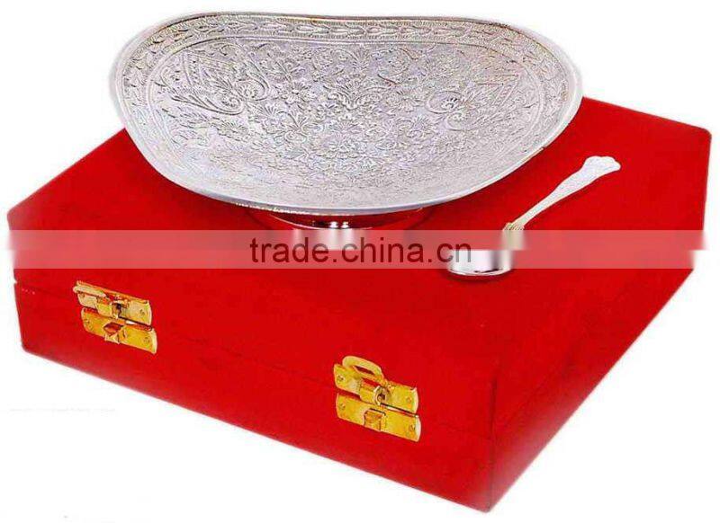 Silver Plated Indian Hand Crafted utensil set