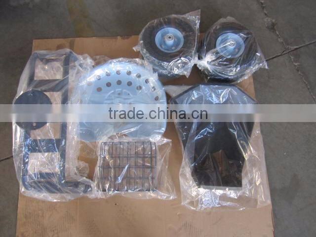 Metal seat garden work seat cart with four wheels TC1852