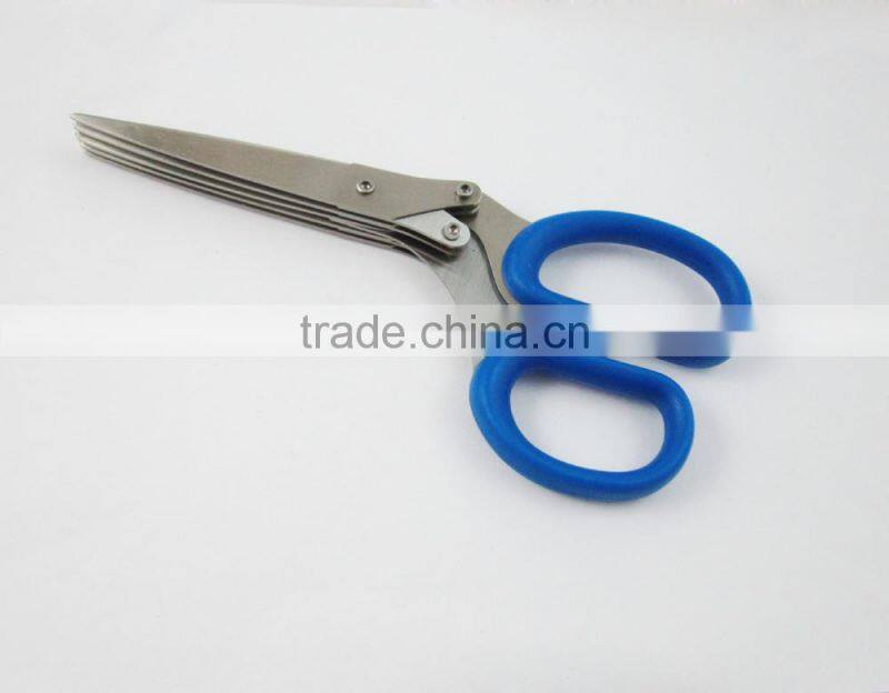5 Blades Kitchen Scissor With Comb