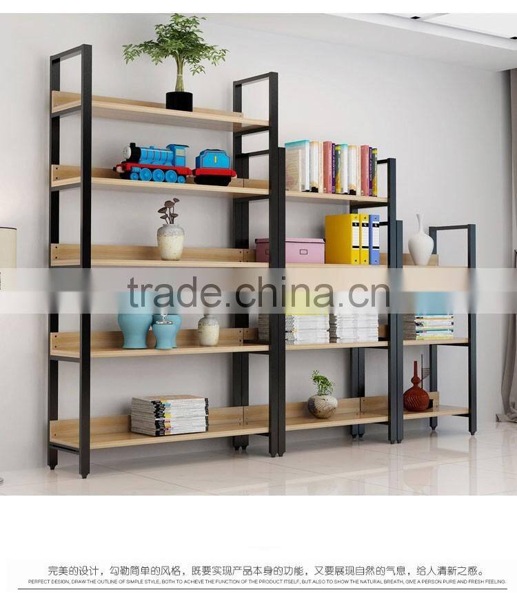 New Design Home Used Steel Bookshelf,Steel-wood bookshelf