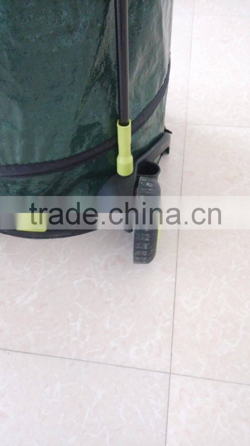 Eco-friendly Plastic Rolling Garden Leaf Bag Cart