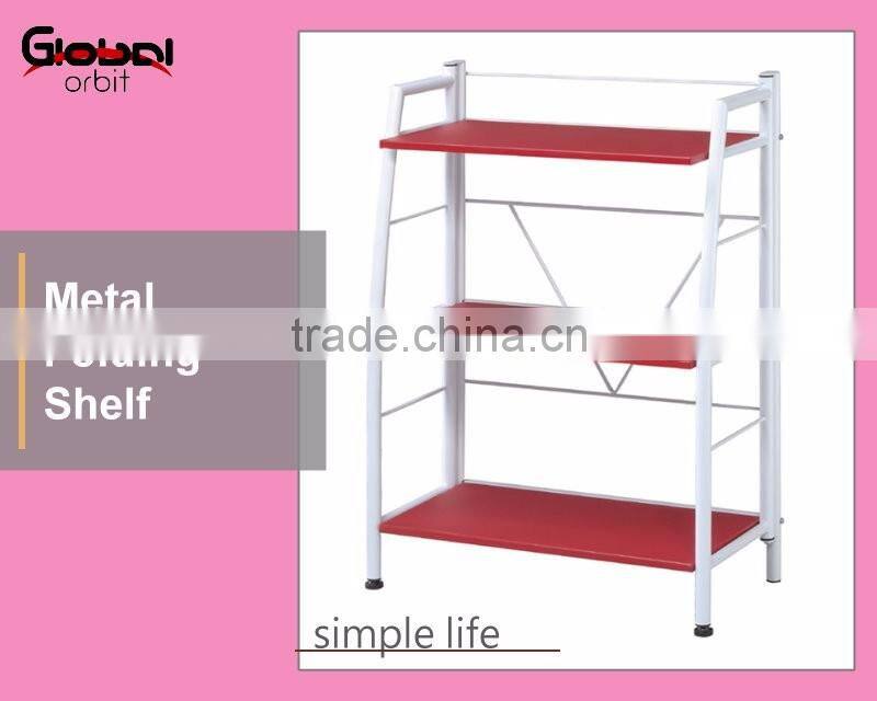 Multi Purpose House Storage Chrome Plated Kitchen Metal Shelf Vertical Wire Rack
