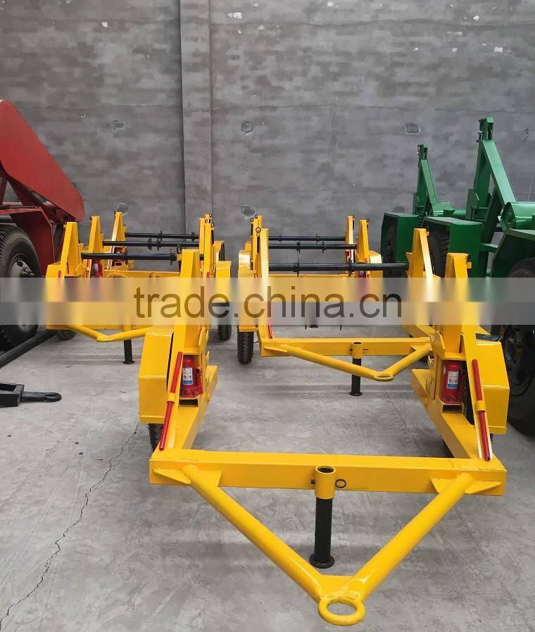 YT-1500 Hydraulic Steel wire rope reel trailer / Stranded Galvanized steel wire drum vehicle