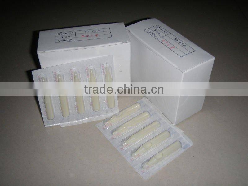 Tattoo Disposable White Short Nozzle Tips Round Diamond Flat U Pick Size