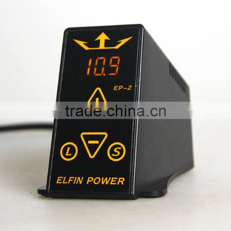 New Pro Tattoo Power Supply Mini Digital Box & Cord Kit For Machine Gun EP-2