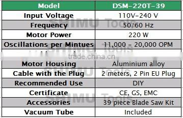39 pcs Kit multi-tool,multi blade machine,multi rip saw