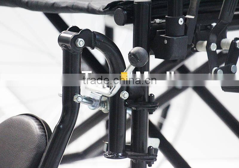 Topmedi manual hospital chair steel wheelchair for handicapped person