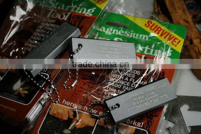 Survival Camping Hiking Emergency Fire Starter with KeyChain