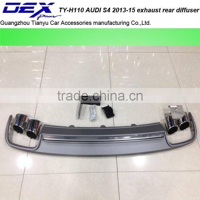 Car PP Rear Bumper Diffuser With Exhaust Tip Fit For A~udi