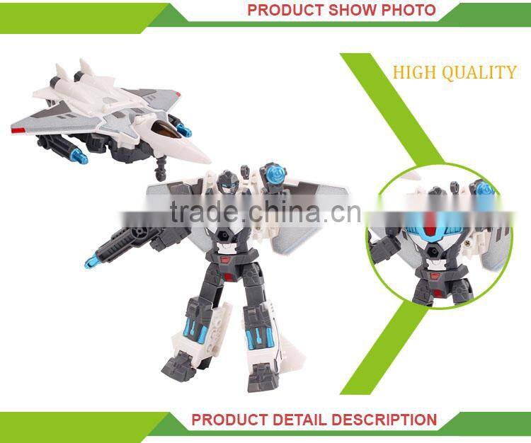Funny intelligence transform plane toy fighter metal robot