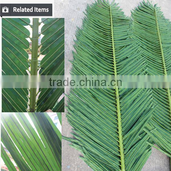 High quality outdoor plastic artificial plam tree leaves