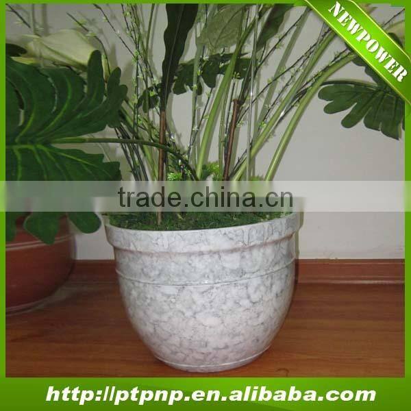 Fashion durable melamine balcony flower pots-white color