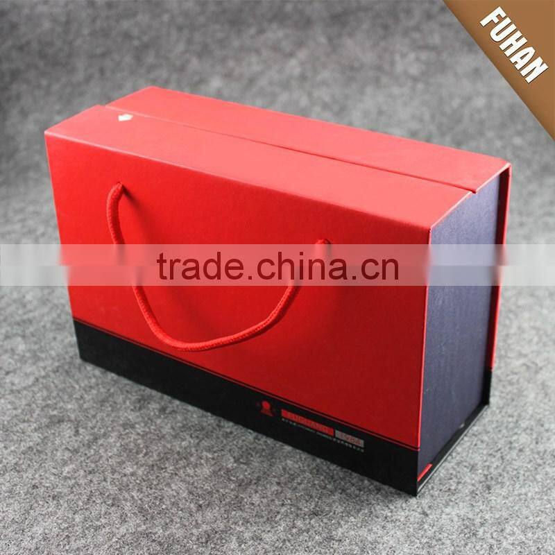 Wholesale corrugated paper packaging boxes with handle