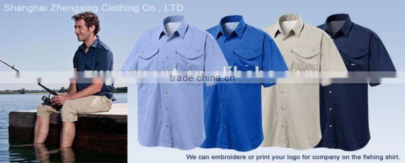 Men's short sleeve outdoor fishing shirt