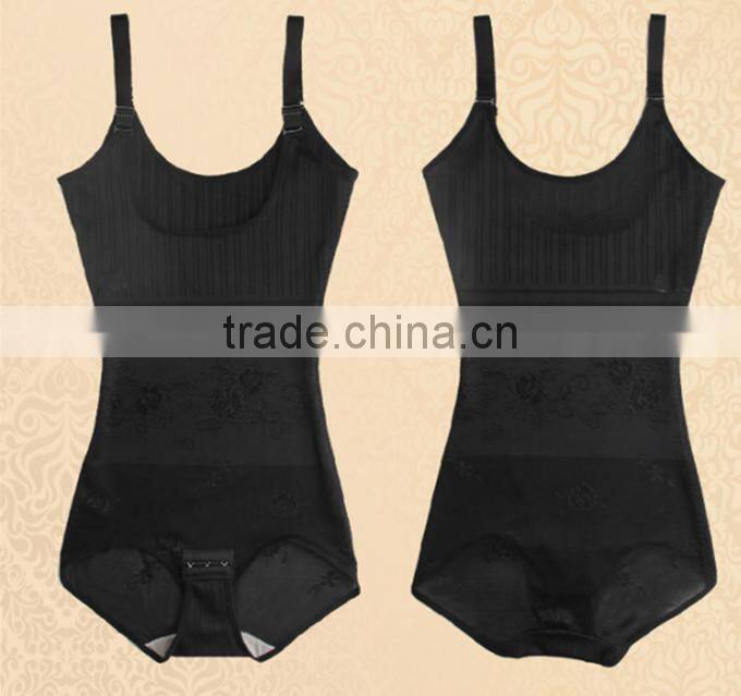 Women Floral Bodysuits Shapewear Underwear Plus size Body Shaper Waist Corsets B