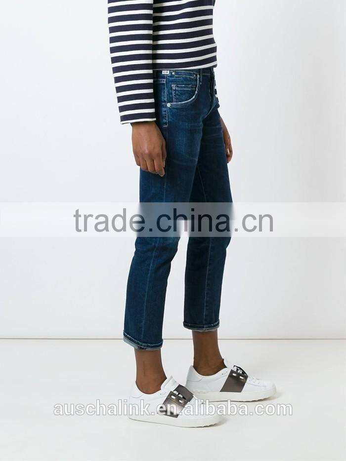 new style ladies slim fit cropped import cheap jeans