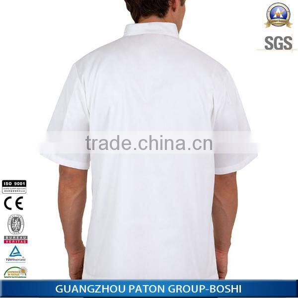 Traditional Chef Uniform for Men, Short Sleeve Chef Coat For Cook Ware