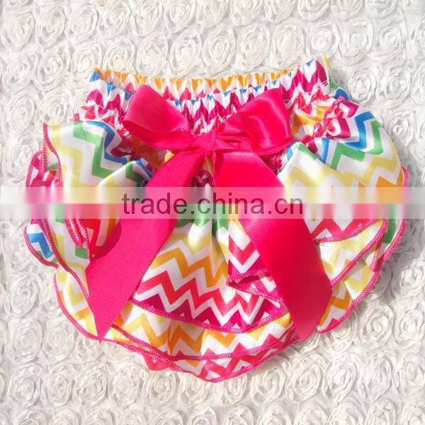 Fancy ruffle Newborn baby girls satin panties ruffles bloomers