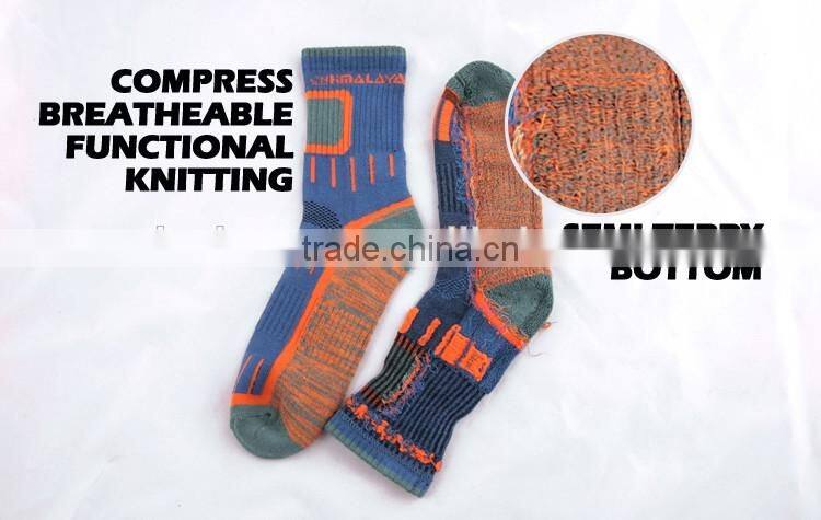 Custom unisex full terry warm waterproof functional knitting ski socks
