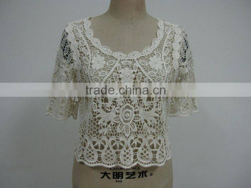 crochet garment manufacturer ladies summer lace top