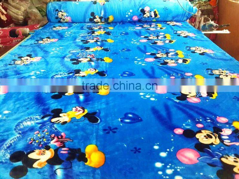 customized printed coral fleece fabric