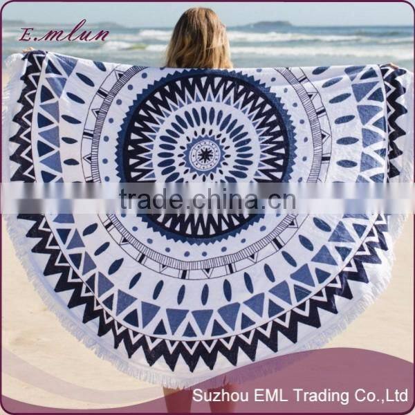 Summer Large Microfiber Printed Round Beach Towels