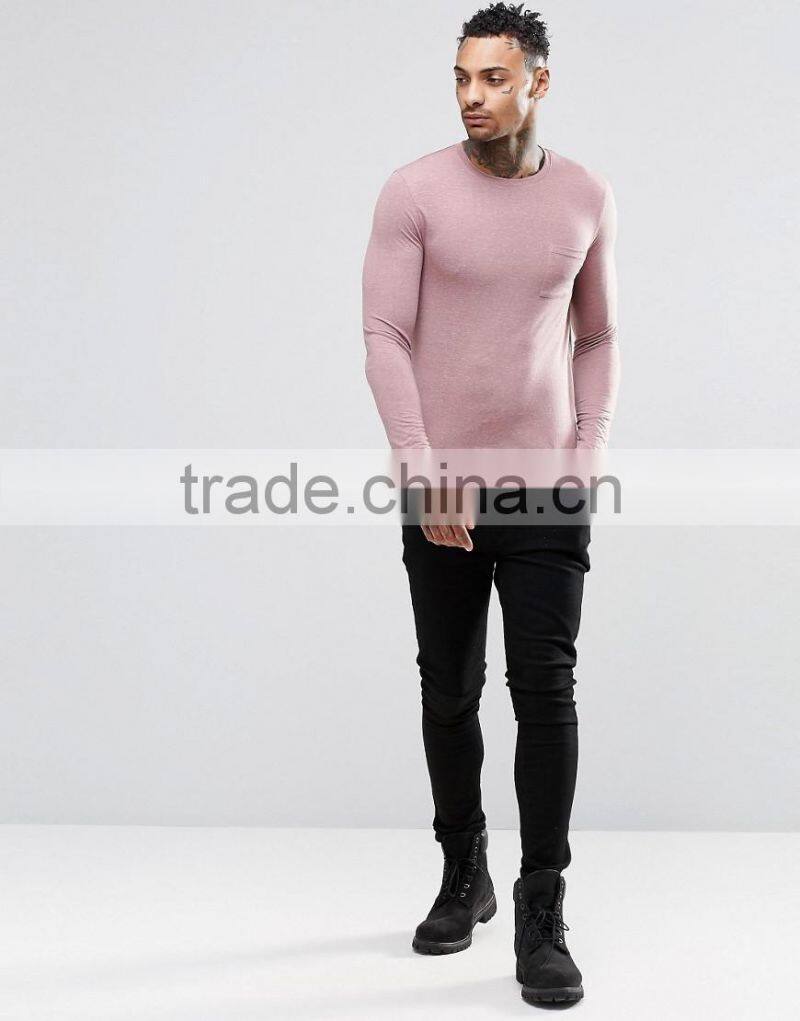 latest muscle t shirt tight fit t shirt blank t shirt with pocket