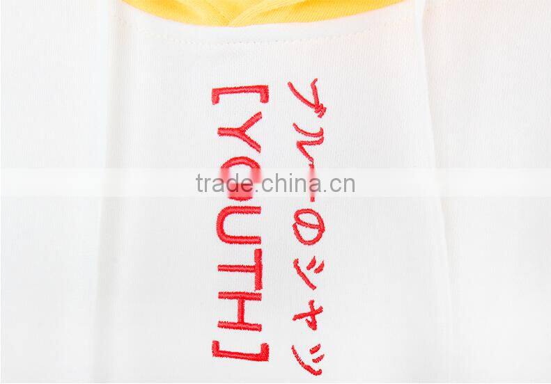 Custom Women 100%Cotton Print Blank Contrast Color Hoodies Sweatshirts Women