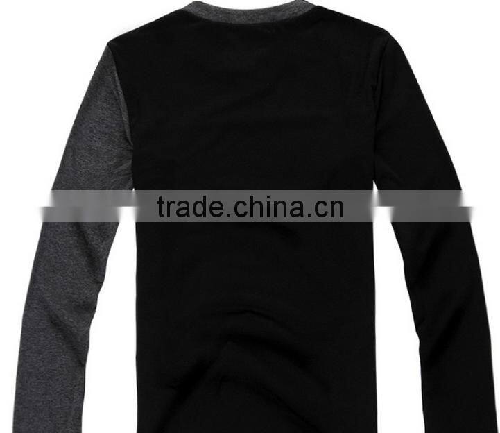 china menufacturer 2016 printed long sleeve men cotton t shirts wholesales