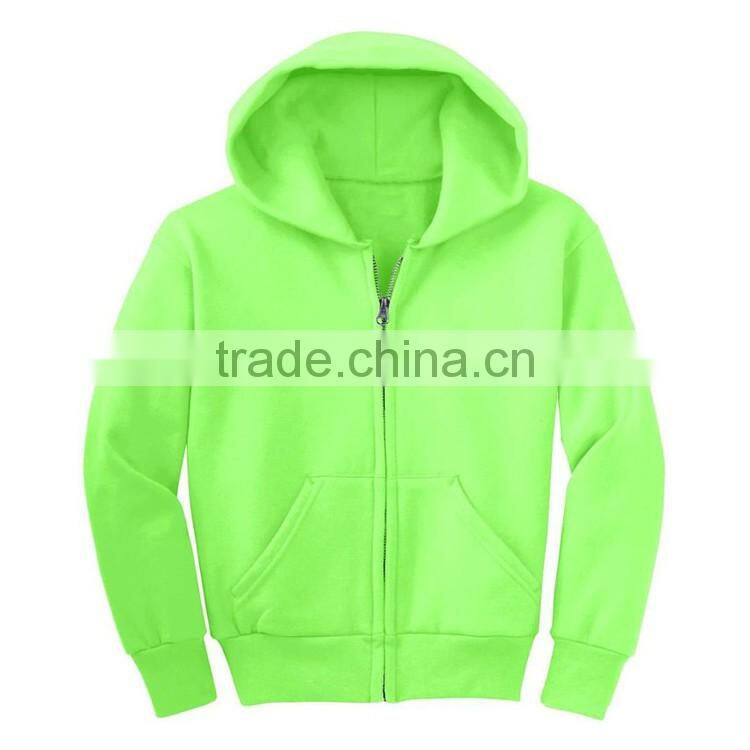 Children Clothing Manufacturer Bulk Custom Printed Blank Slim Fit Zipper Hoodie