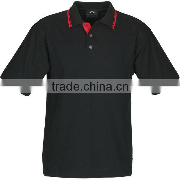 Contrast Twin Stripe Collar Children's Polo Shirts