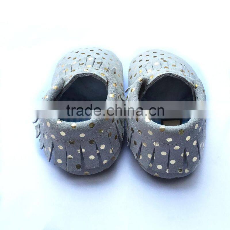 gold dot moccasin shoes rubber sole shoes 2016 new style shoes
