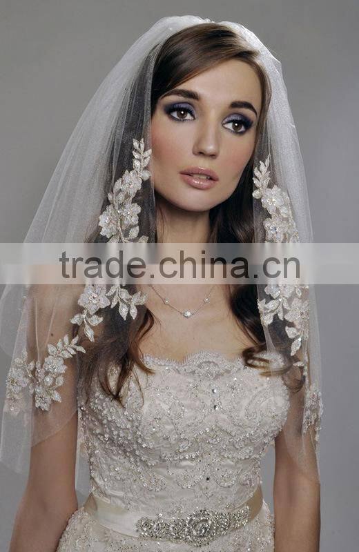 White Ivory Lace Cathedral Length Wedding Bridal Veil+Comb