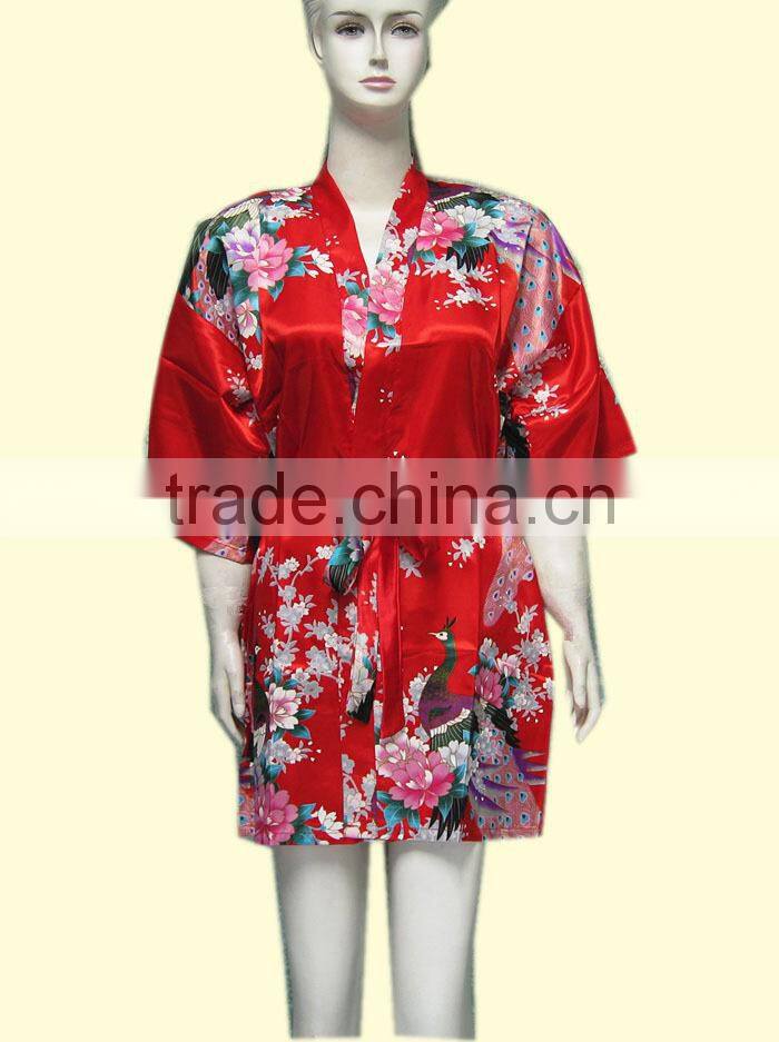 2014 Hot selling Sexy lady's Robes satin kimono robes Bathrobes PC103