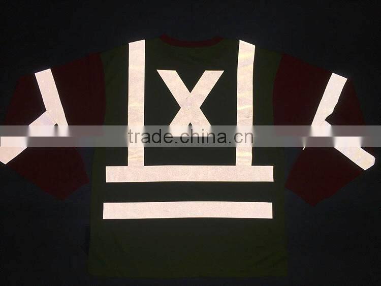 ANSI Class3 two-tone heat- applied high performance warning t-shirt