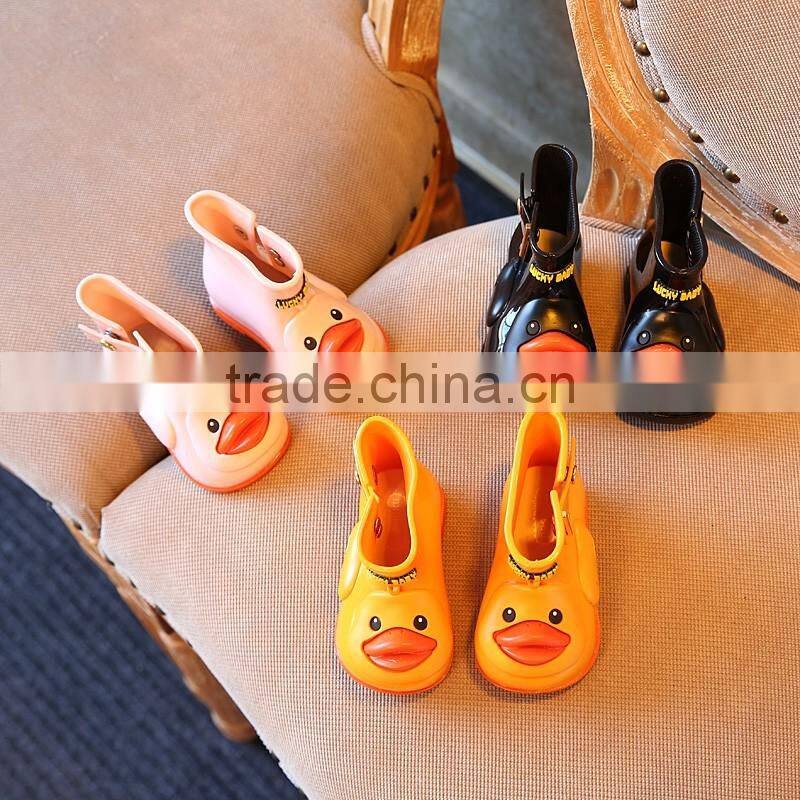 Cute duck design kids rain boots