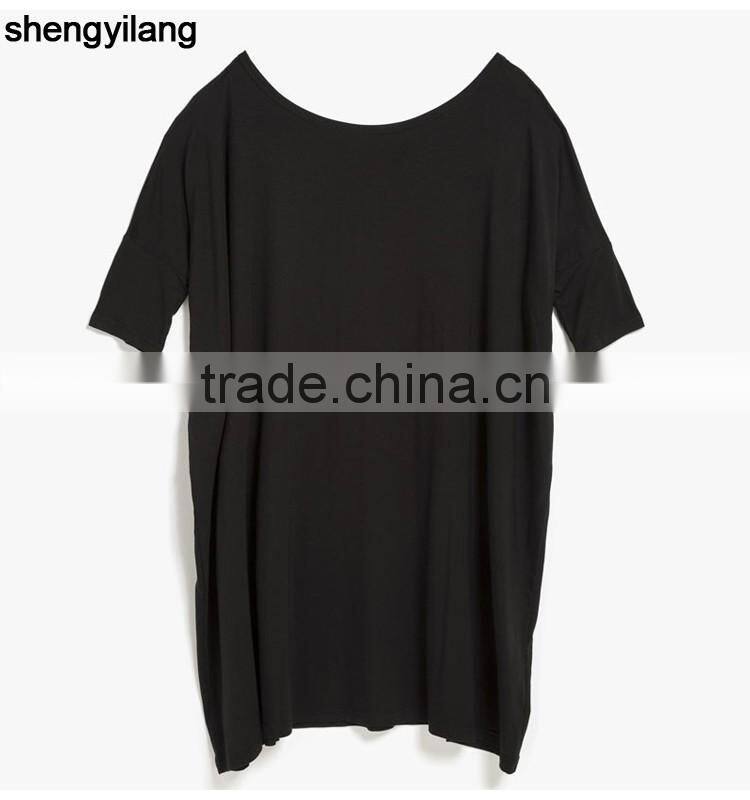 2016 wholesale bulk blank t-shirts custom high quality 95% Bamboo 5% Spandex Oversized bamboo t-shirts